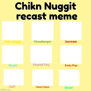 High Quality Chikn Nuggit Recast Meme Blank Meme Template