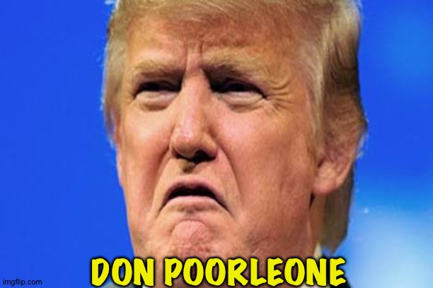 Losing power fast, will crash shortly. | DON POORLEONE | image tagged in donald trump crying | made w/ Imgflip meme maker