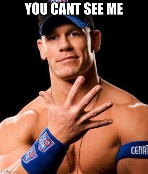I'm invisible | YOU CANT SEE ME | image tagged in john cena,memes,a random meme | made w/ Imgflip meme maker