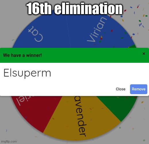16th elimination | made w/ Imgflip meme maker