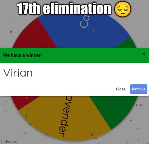 17th elimination 😔 | made w/ Imgflip meme maker