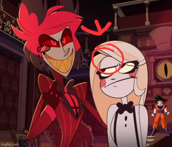 Never noticed this | image tagged in alastor having his hand over charlie's shoulder hazbin hotel | made w/ Imgflip meme maker