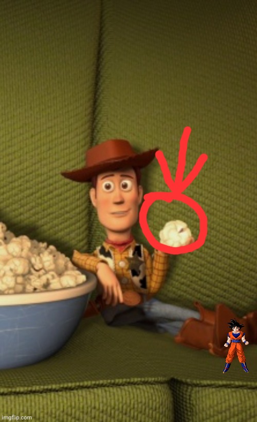 Never noticed this | image tagged in woody eats popcorn | made w/ Imgflip meme maker