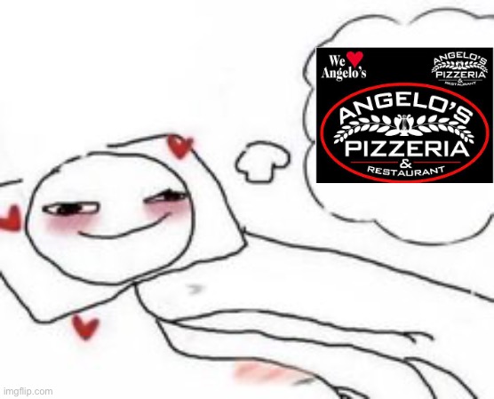 ITS THE BEST FUCKIN PIZZA MAKEDKAKRMSJAUCUTKEJA | image tagged in stickman in bed blushing | made w/ Imgflip meme maker