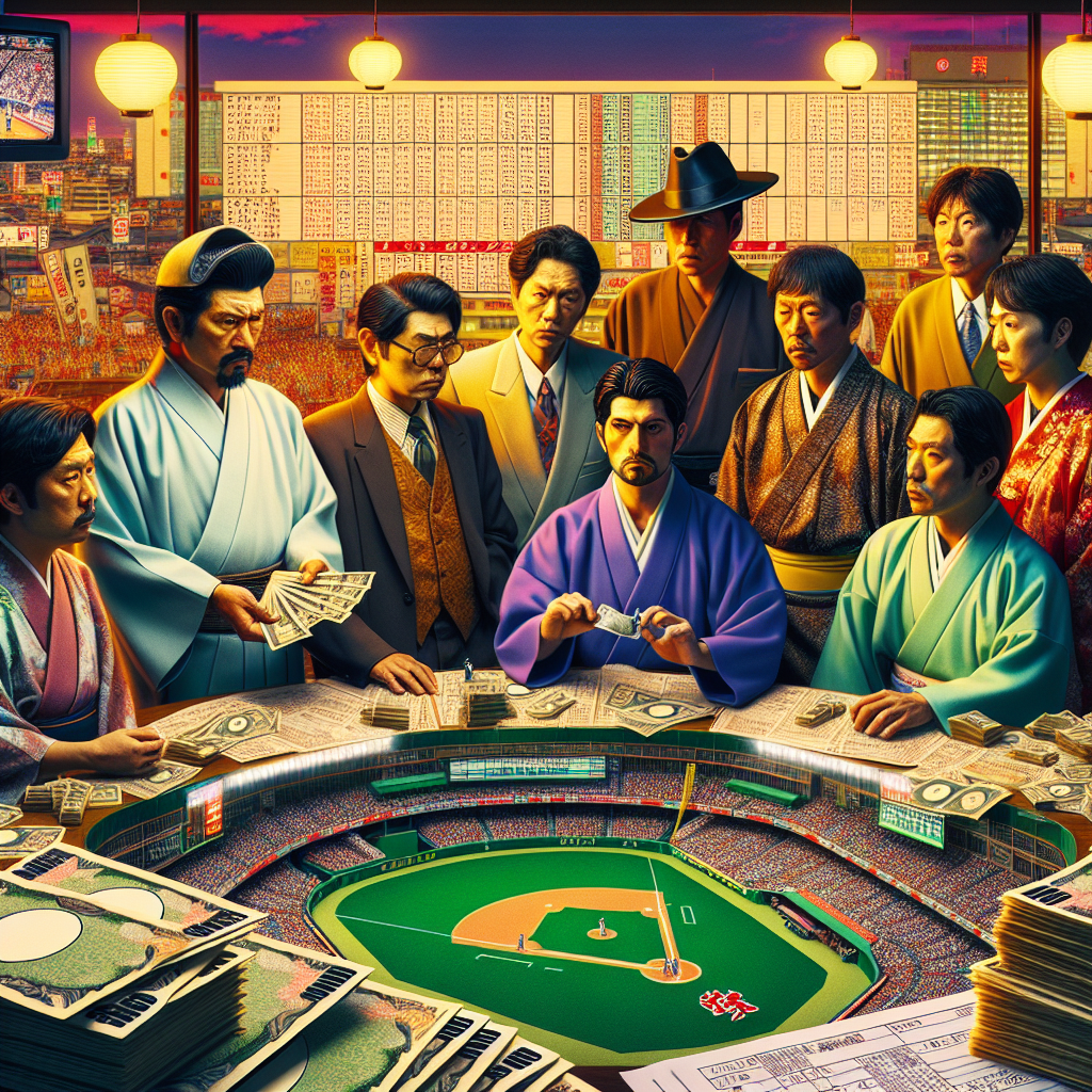 Yakuza Betting on baseball in Japan Blank Meme Template