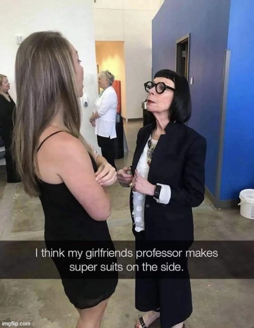 image tagged in professor,edna mode,the incredibles | made w/ Imgflip meme maker