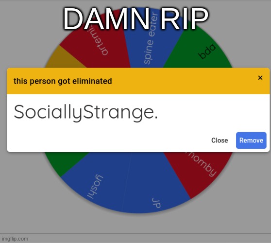 DAMN RIP | made w/ Imgflip meme maker