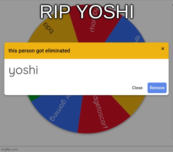 RIP YOSHI | made w/ Imgflip meme maker