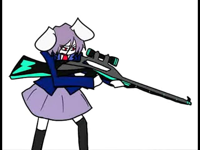 High Quality Reisen II with a gun Blank Meme Template