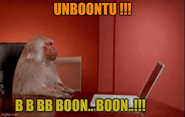 Base chain Base Baboon | UNBOONTU !!! B B BB BOON.. BOON..!!! | image tagged in baboon | made w/ Imgflip meme maker