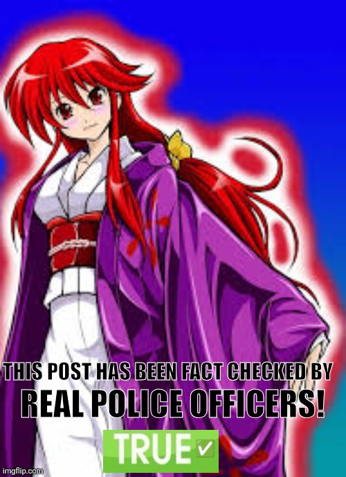 THIS POST HAS BEEN FACT CHECKED BY; REAL POLICE OFFICERS! ✅ | image tagged in memes,police,girl | made w/ Imgflip meme maker