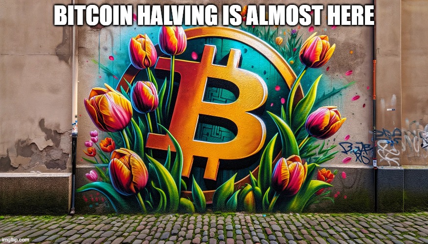 Bloomer is waiting Bitcoin Halving!!! | BITCOIN HALVING IS ALMOST HERE | image tagged in cryptocurrency,crypto,cryptography | made w/ Imgflip meme maker
