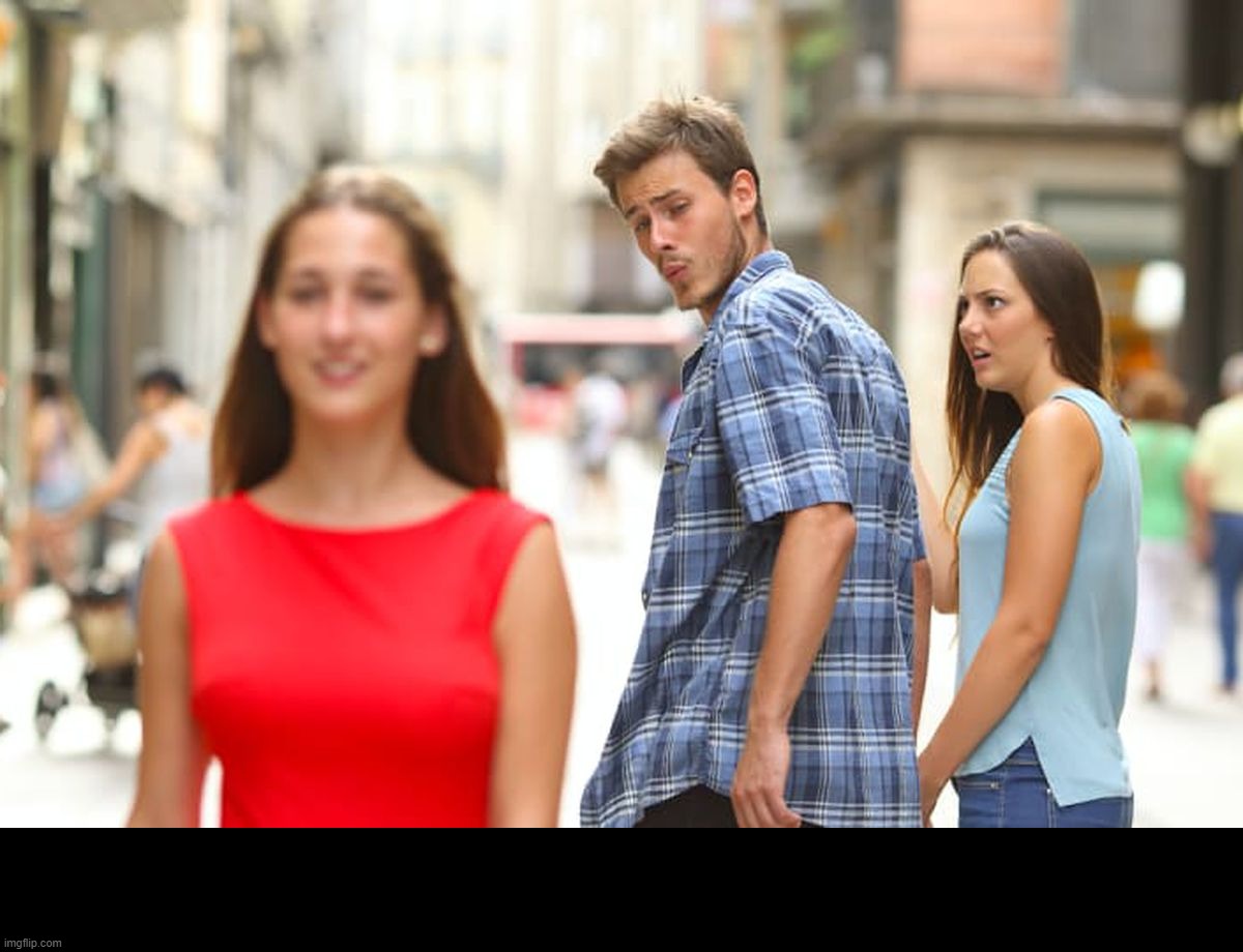 Distracted Template Full Blank Meme Template