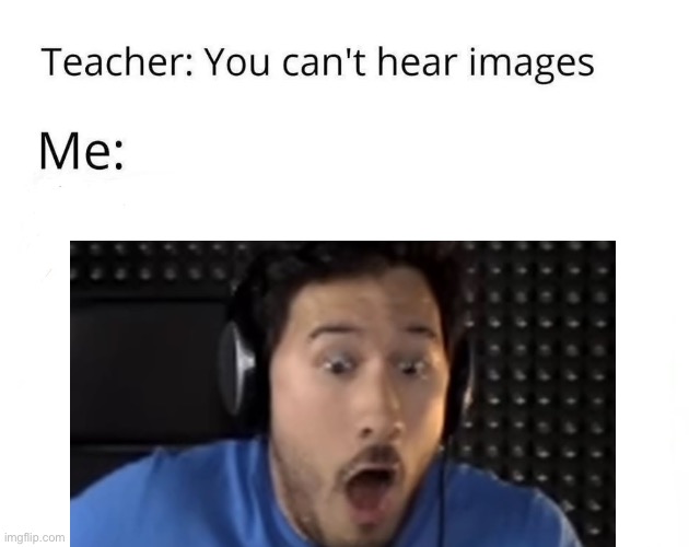 You Can't Hear Images | image tagged in you can't hear images | made w/ Imgflip meme maker