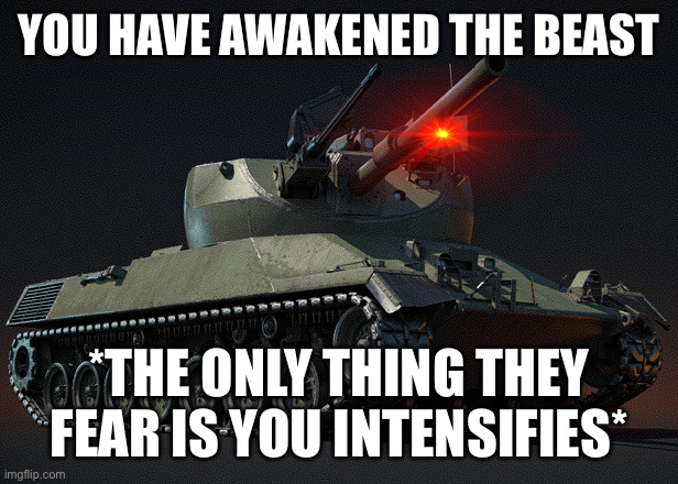 Turm III | YOU HAVE AWAKENED THE BEAST; *THE ONLY THING THEY FEAR IS YOU INTENSIFIES* | image tagged in war thunder,world of tanks,doom eternal,run,so you have chosen death | made w/ Imgflip meme maker