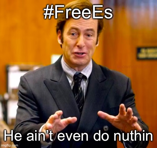 Your honor he said on his mama | #FreeEs; He ain’t even do nuthin | image tagged in saul goodman your honor | made w/ Imgflip meme maker