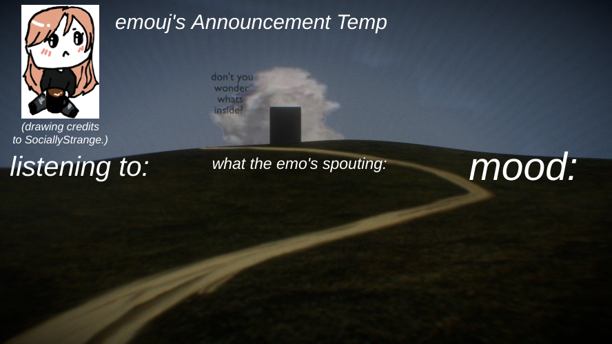 EmoUJ's Announcement Temp Blank Meme Template