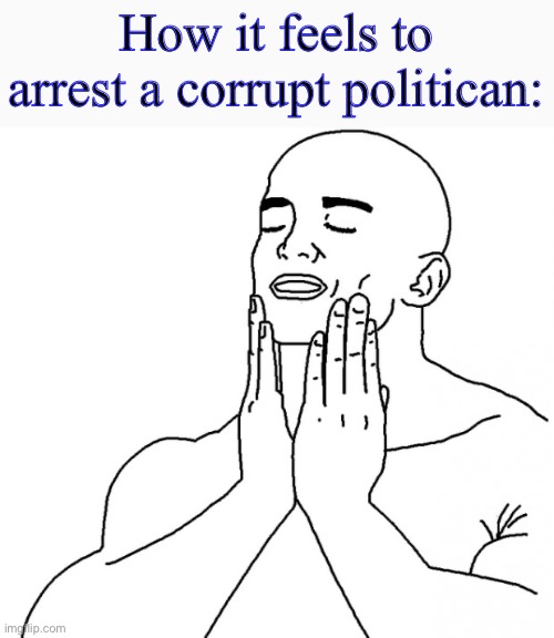 feels good man | How it feels to arrest a corrupt politican: | image tagged in feels good man | made w/ Imgflip meme maker