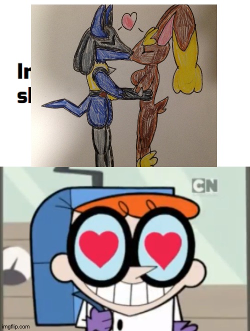 Dexter loves Lucario and Lopunny as a couple | image tagged in dexter ships who,pokemon | made w/ Imgflip meme maker
