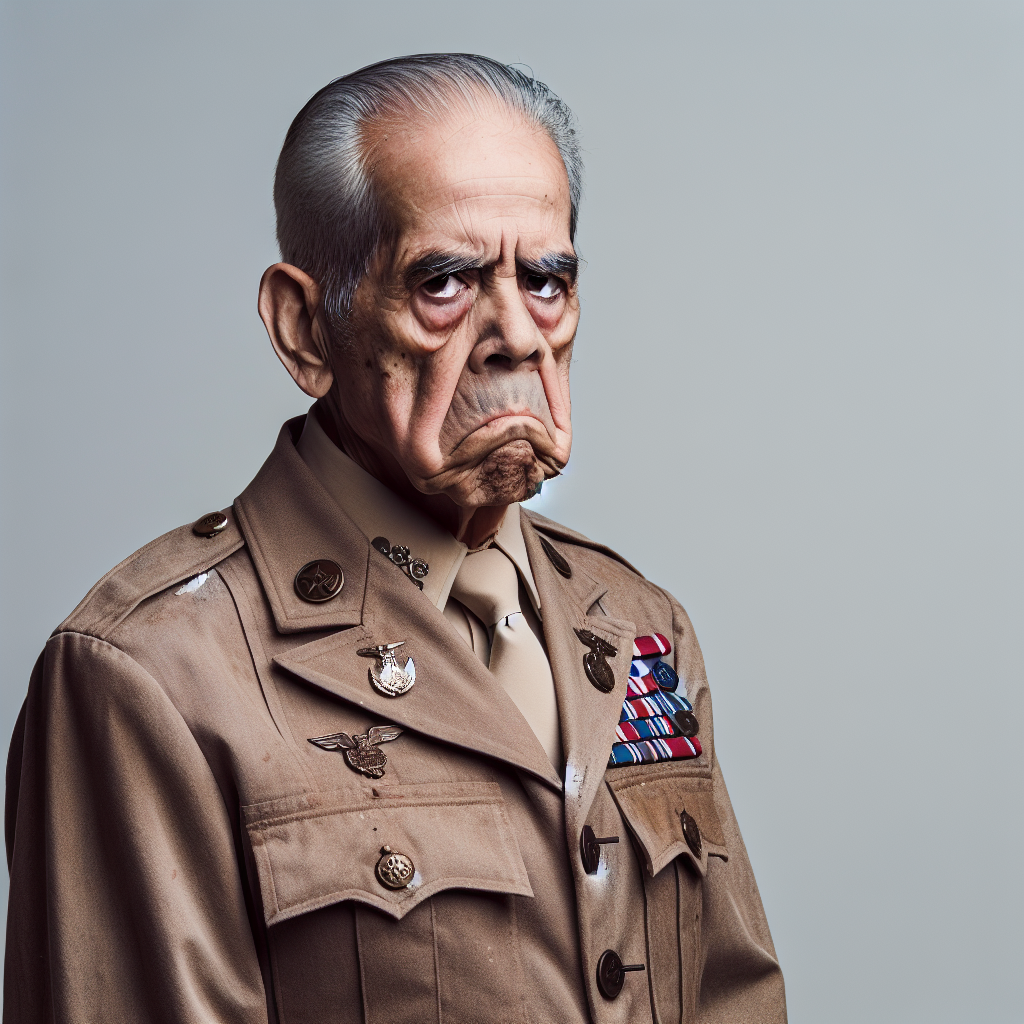 Grumpy old army man Blank Meme Template