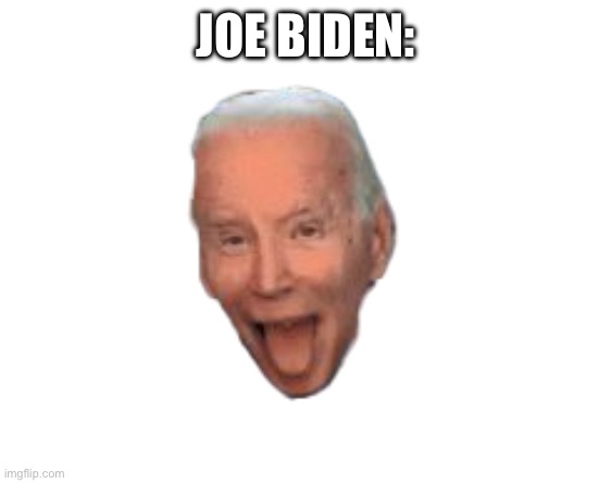 joe biden face | JOE BIDEN: | image tagged in joe biden face | made w/ Imgflip meme maker