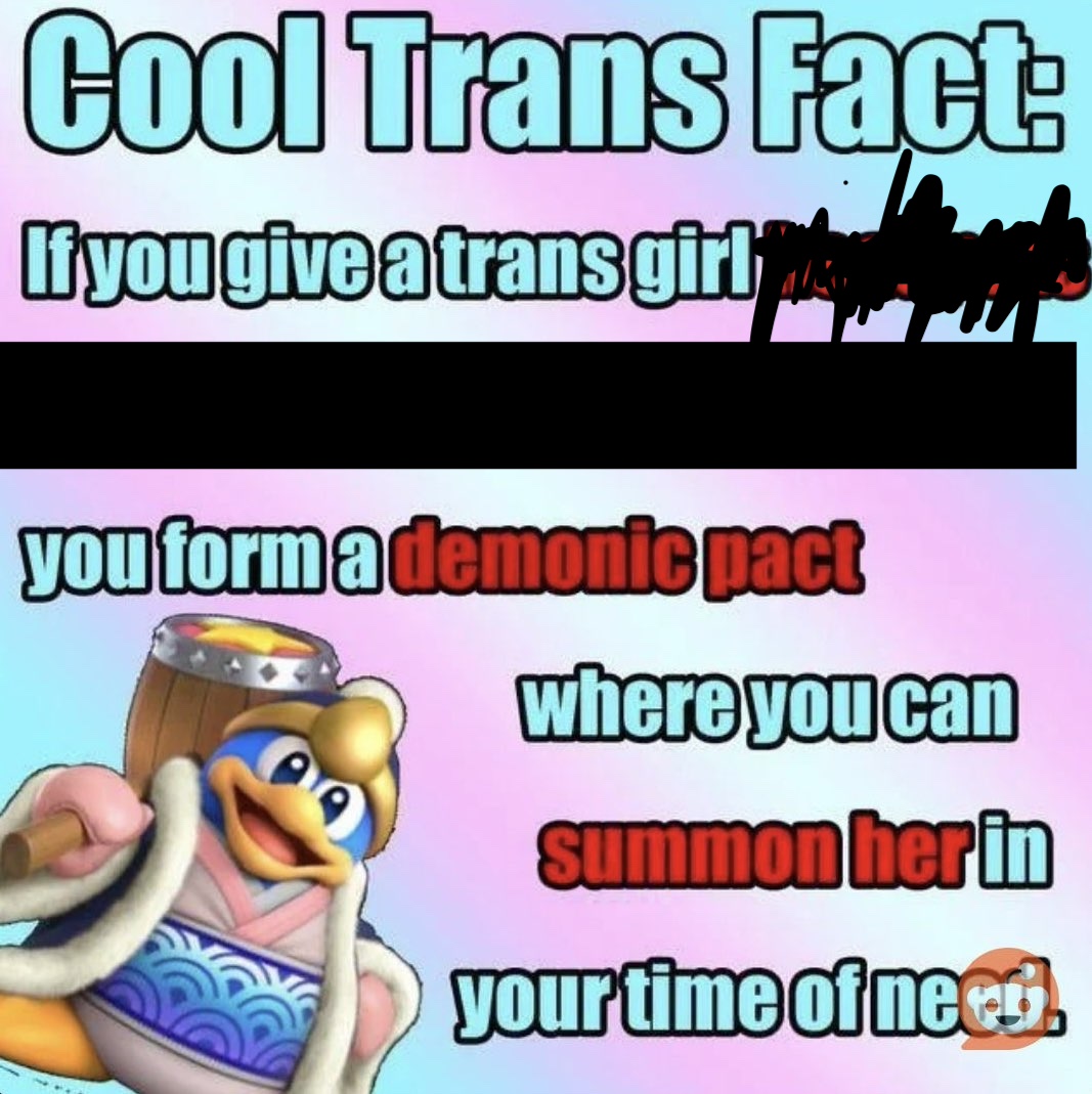 High Quality Cool trans fact: if you give a trans girl X you form a demonic p Blank Meme Template