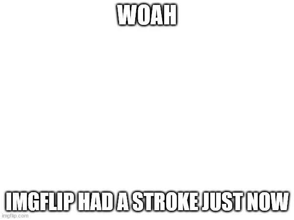 WOAH; IMGFLIP HAD A STROKE JUST NOW | made w/ Imgflip meme maker