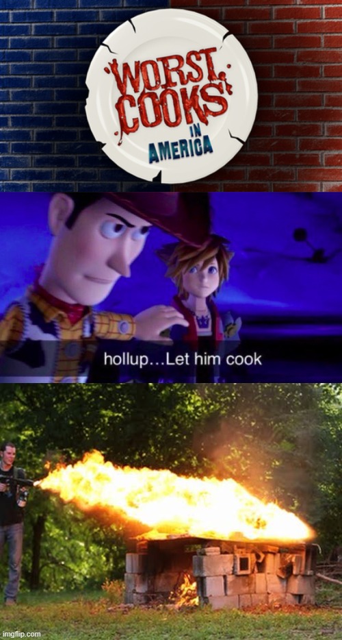 image tagged in wrost cooks in aamerica,let him cook | made w/ Imgflip meme maker