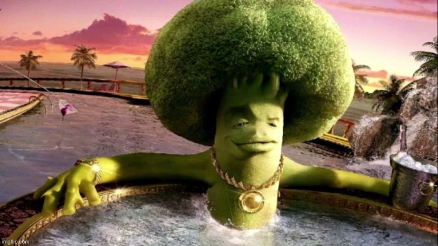 broccoli in hot tub | image tagged in broccoli in hot tub | made w/ Imgflip meme maker