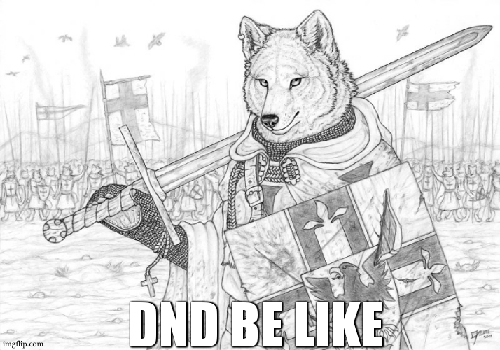 DnD be like | DND BE LIKE | image tagged in fursader,memes,furry,dnd | made w/ Imgflip meme maker