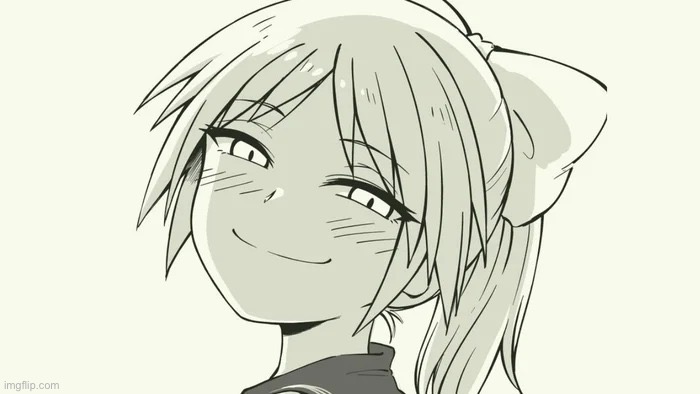 anime girl smirk | image tagged in anime girl smirk | made w/ Imgflip meme maker
