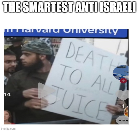 The smartest anti Israeli/antisemite | THE SMARTEST ANTI ISRAELI | image tagged in israel,jewish,jews,palestine | made w/ Imgflip meme maker