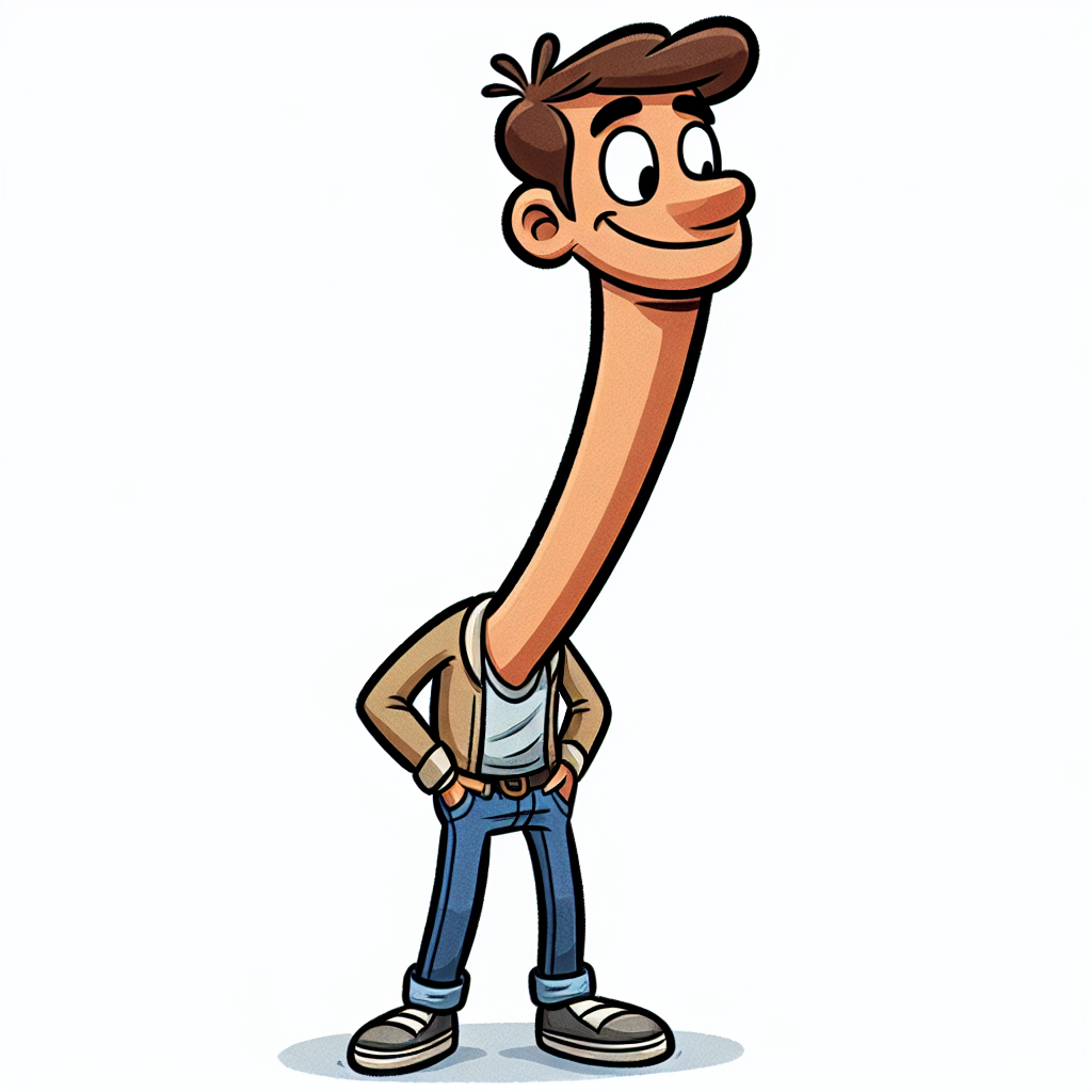 man with a very long neck Blank Meme Template