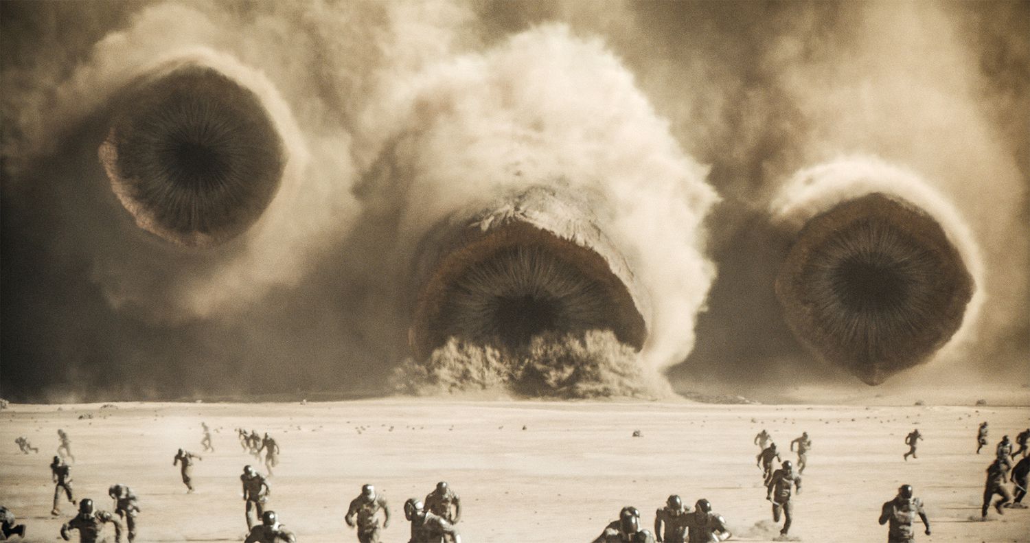 High Quality Sandworms eating the army Blank Meme Template