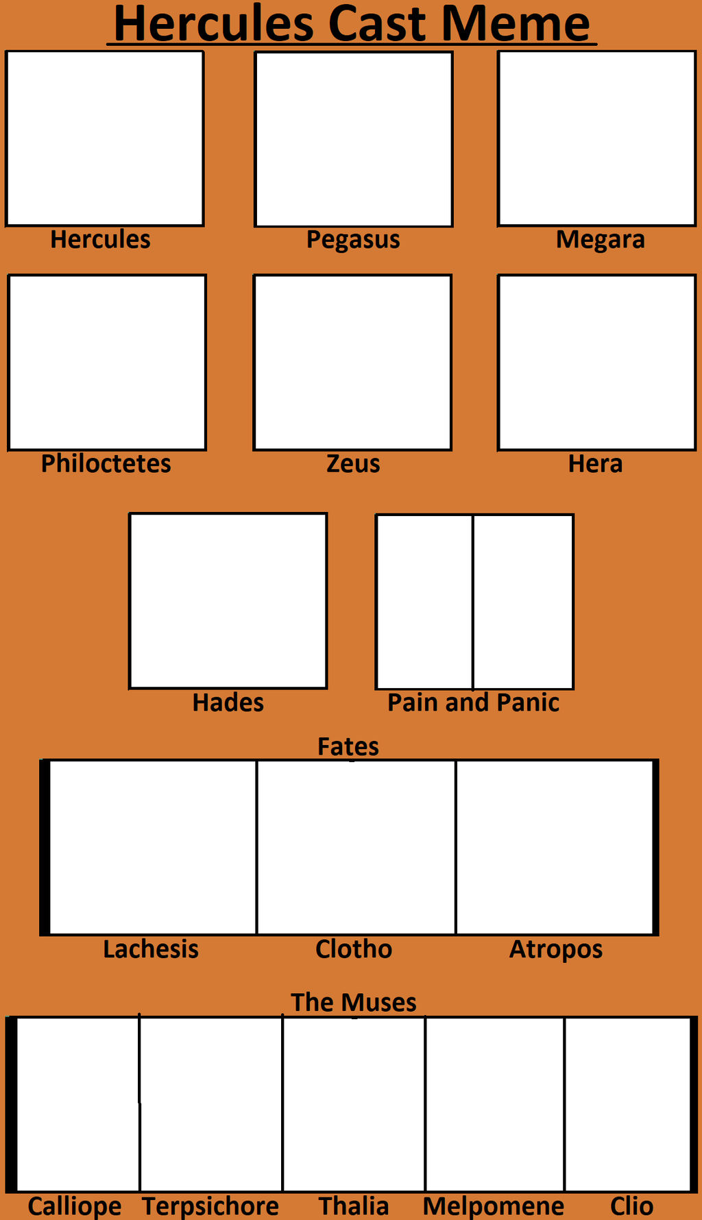 Hercules cast Blank Meme Template