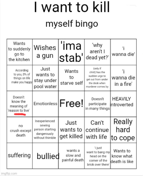 I love philosophy | image tagged in i want to kill myself bingo | made w/ Imgflip meme maker