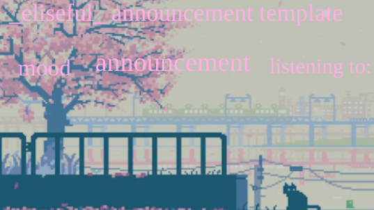 elisefuls new announcement template Blank Meme Template