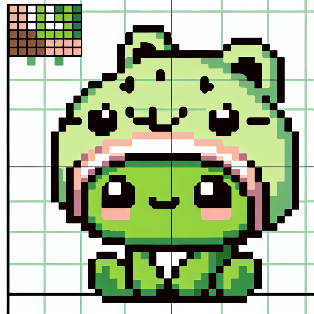 cute frog with a cat hat Blank Meme Template