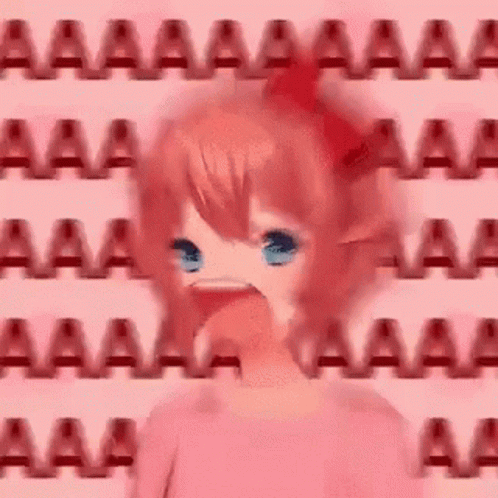 Sayori Screaming Blank Meme Template