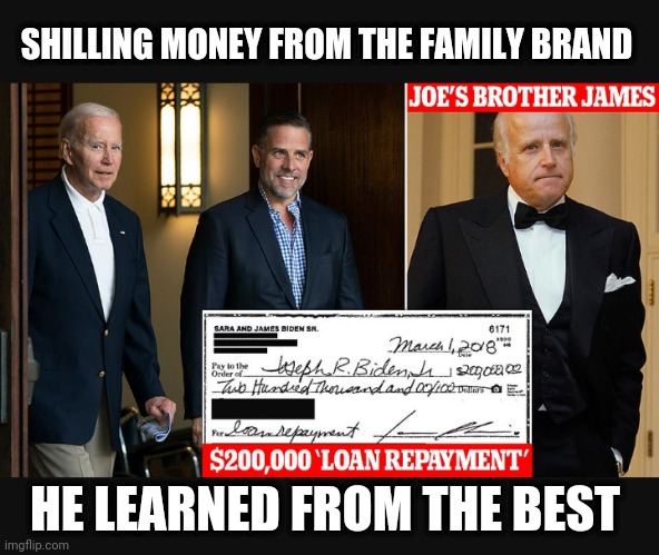 SHILLING MONEY FROM THE FAMILY BRAND HE LEARNED FROM THE BEST | made w/ Imgflip meme maker
