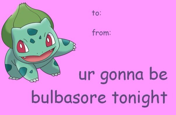 High Quality Bulbasuar valentines day card Blank Meme Template