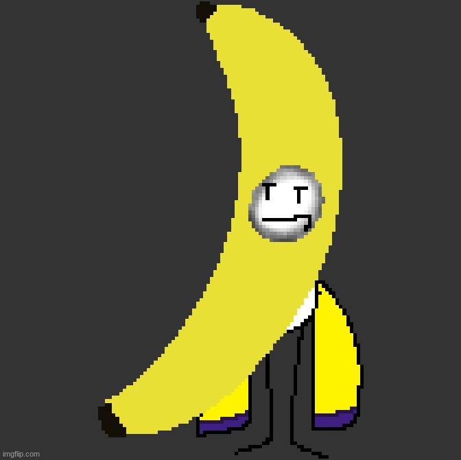 hey so here's what my friend's character thomas would look like if he wore a banana suit wrong | made w/ Imgflip meme maker