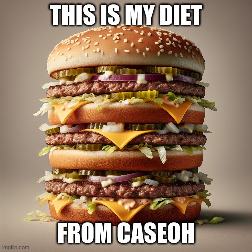 CaseOh´s diet | THIS IS MY DIET; FROM CASEOH | image tagged in funny,funny meme | made w/ Imgflip meme maker