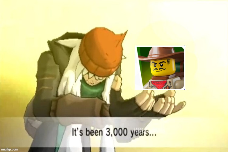 I never thought they would bring back an OG in LEGO Fortnite | image tagged in it's been 3000 years,lego,fortnite,johnny thunder | made w/ Imgflip meme maker