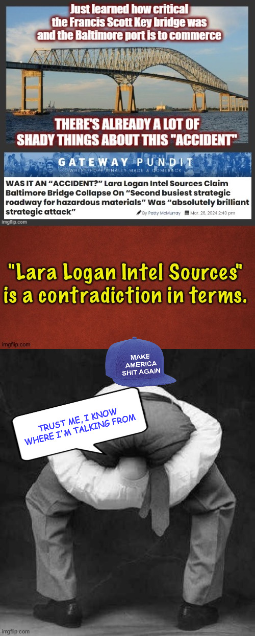 Their reBUTTal stank... | TRUST ME, I KNOW WHERE I'M TALKING FROM | image tagged in never trust,misleadia propaganda disciples,you know where they're talking from | made w/ Imgflip meme maker