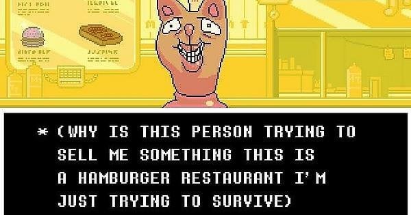 What Why Burger Guy Undertale Blank Meme Template