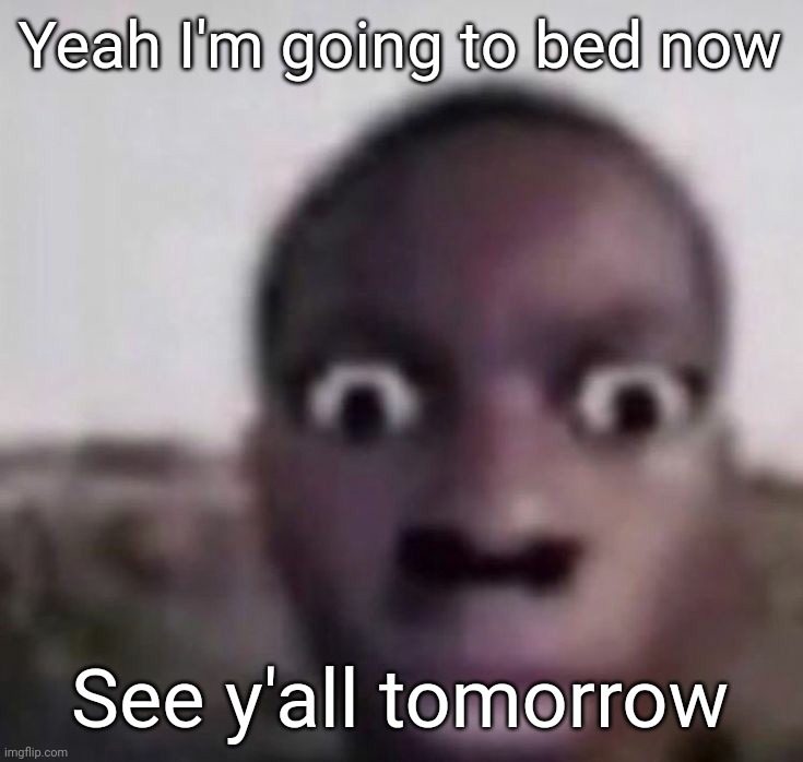 bruh what | Yeah I'm going to bed now; See y'all tomorrow | image tagged in bruh what | made w/ Imgflip meme maker