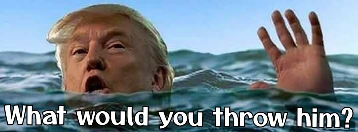 Trump Drowning Blank Meme Template