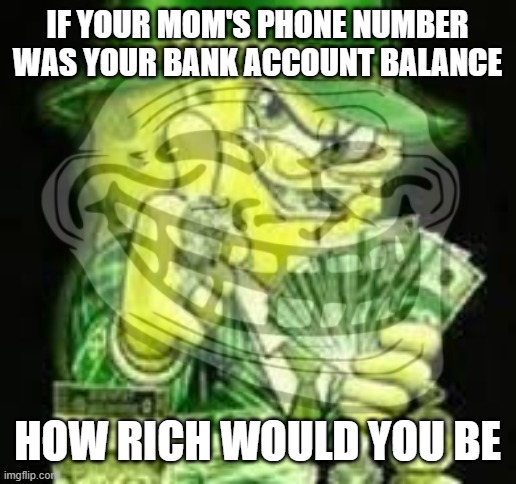 Go on. You first. | IF YOUR MOM'S PHONE NUMBER WAS YOUR BANK ACCOUNT BALANCE; HOW RICH WOULD YOU BE | image tagged in memes,funny | made w/ Imgflip meme maker