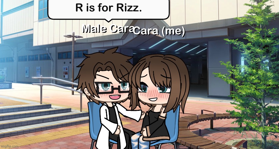 Yes. Male Cara is rizzing me up! | image tagged in pop up school 2,pus2,x is for x,male cara,cara,rizz | made w/ Imgflip meme maker